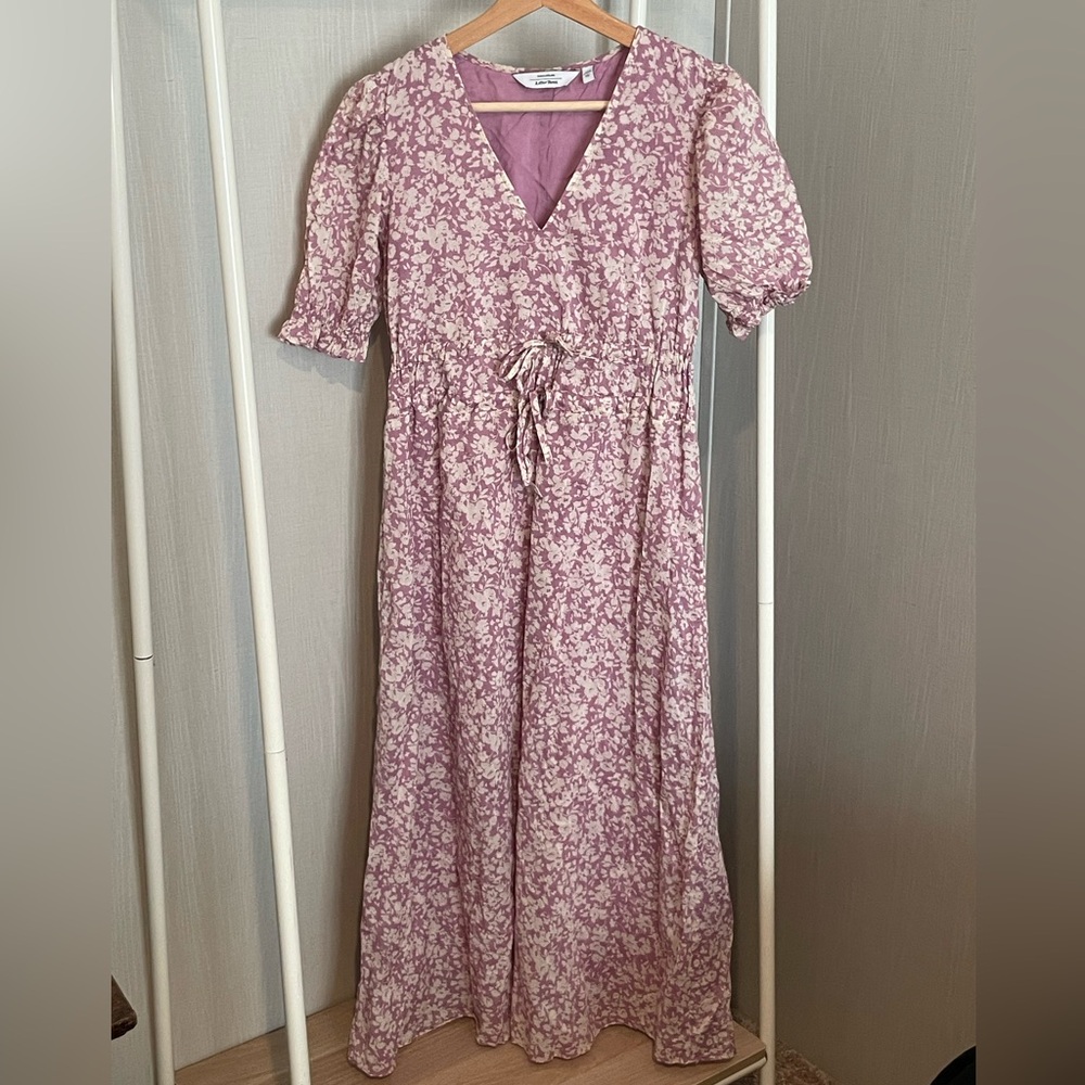 & Other Stories Floral Purple Midi Dress